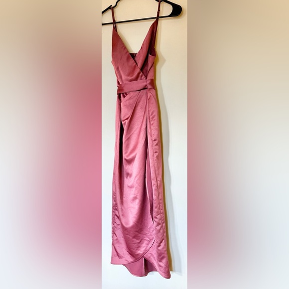 Lulus Joice Satin Midi Dress: Mauve, XS - Picture 11 of 15